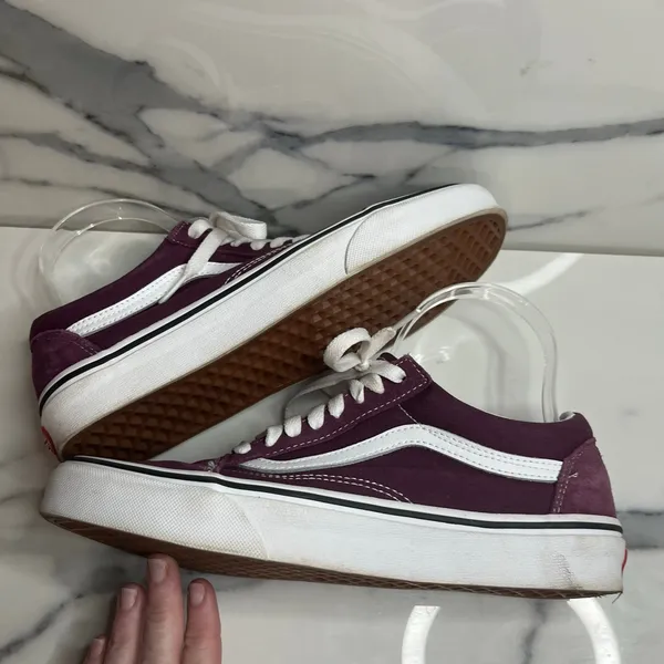 Vans EUC Burgundy Low Top Suede Leather Sneakers Men Sz 7 Wmn Sz 8.5 Skateboard - Image 7