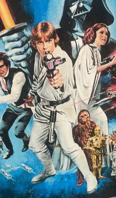 Vintage Star Wars tee in gray graphic of movie stars size m - Image 3
