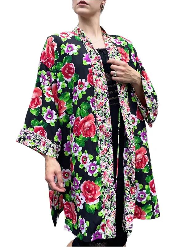 Vintage Victoria’s Secret Floral Satin Robe OS - Image 2