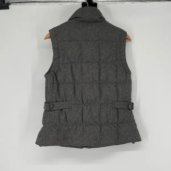Eddie Bauer Yukon Women's M Gray Wool Blend 550‎ Fill Goose Down Puffer Vest - Image 2