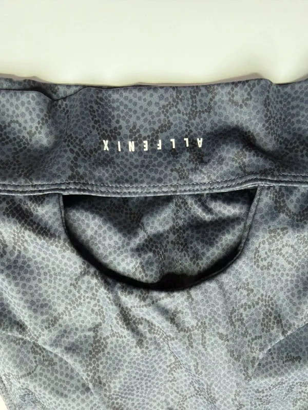 Anthropologie All Fenix‎ Snake Print Sports Bra Size Small Gray Black Athletic - Image 7