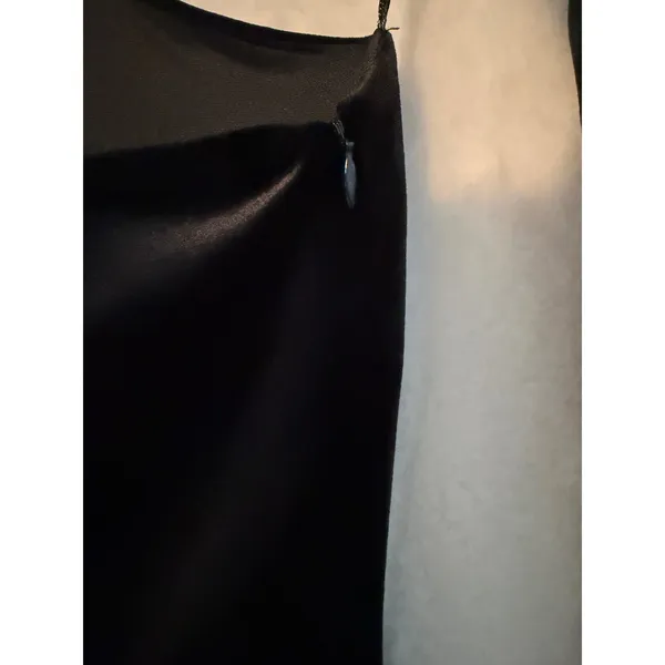 Zara Black One Shoulder Ruched Satin Mini Dress with Tie Detail NWT Size‎ S - Image 4