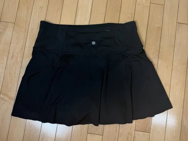 ATHLETA Ace Tennis Skort Skirt 13.5" Long Black Size Medium - Image 7