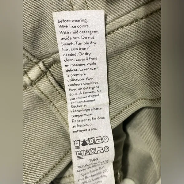 SPANX Stretch Twill Straight Leg Pants Olive Oil Green Size XS - Image 11
