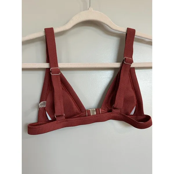 Zaful Burnt Orange Front Clasp Fall Bikini Top Women's Sz Small US Sz 4 - Image 2