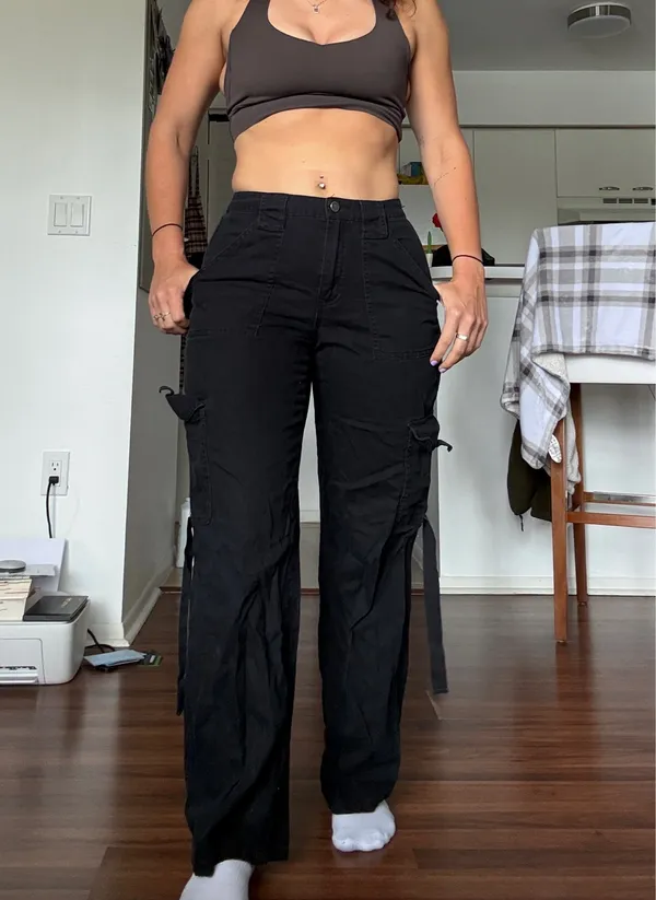 Tinseltown Black Cargo Pants - Image 5