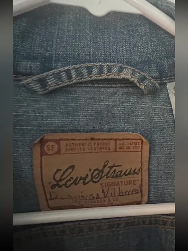 Levi’s Jean Jacket Large 12/14 Blue Denim Trucker - Image 4