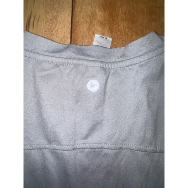 90 Degree By Reflex Women's Gray V Neck Short Sleeve Activewear T‎ Shirt Size L - Image 5