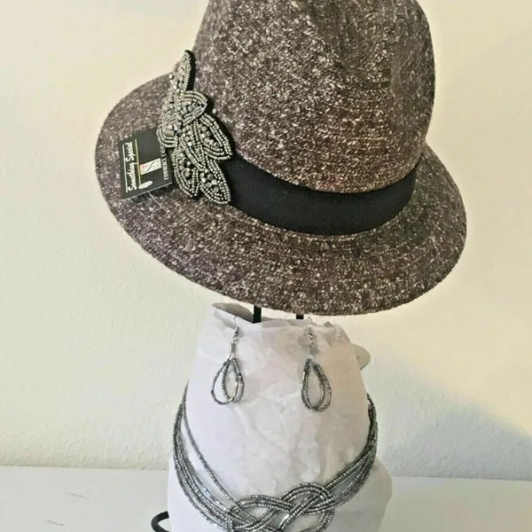 Something Special Bohemian Fedora Top Brown Embellished Band Autumn Bucket Hat - Image 7