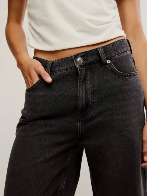 FREE PEOPLE NWT We The Free Stride Straight 'n Wide Jeans / Miles To Go - Image 6