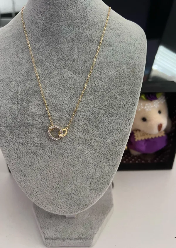 Gold ring pendant necklace women's fashion - Image 3