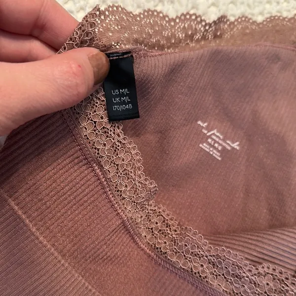 Urban Outfitters Out From Under Mauve Lace Halter Bralette - Image 5