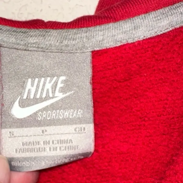 Nike‎ Red Full Zip Hoodie Sweatshirt Athletic Streetwear - Image 5