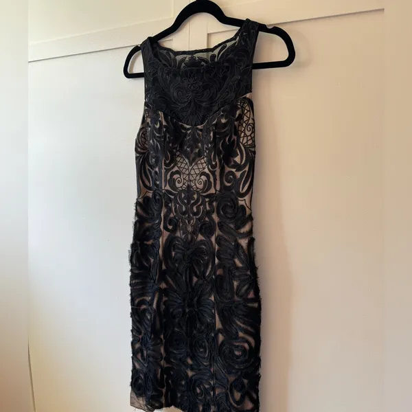 Sue Wong Lace Black Cocktail Dress Above‎ Knee Size 2 - Image 4
