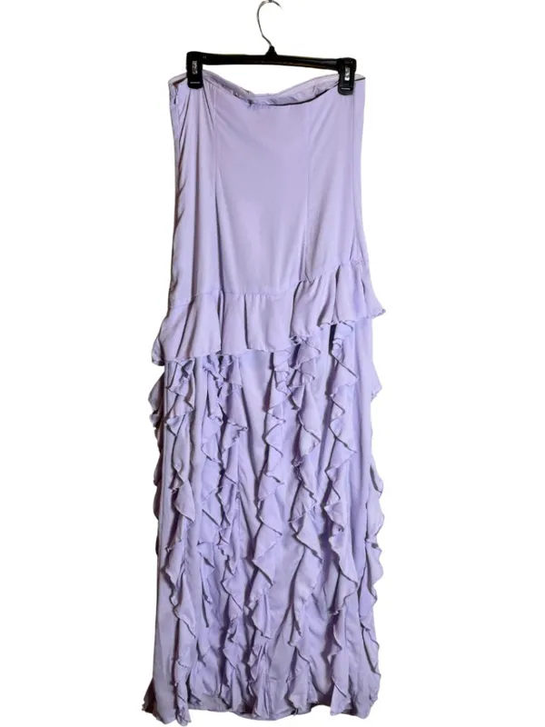 Peppermayo Firefly Maxi Dress Womens 6 Lilac Purple Ruffles Slit Fairy Party NWT - Image 6