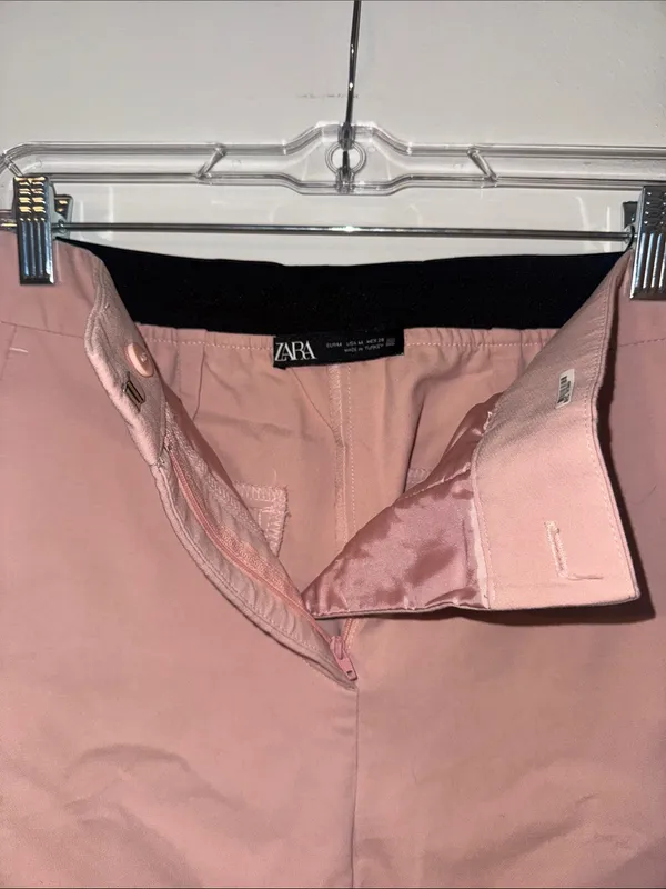 Zara Women’s Classic Slim Pants in Dusty Rose Size Medium - Image 3