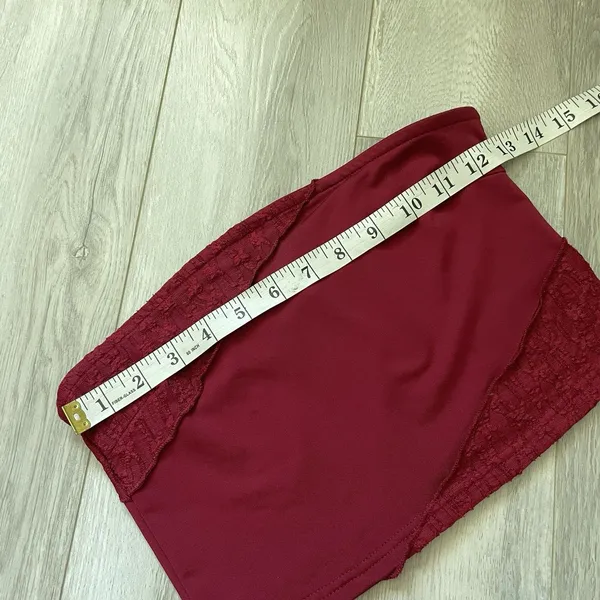 Edikted Tube Top lace strapless crop womens red (small) going out party summer - Image 3