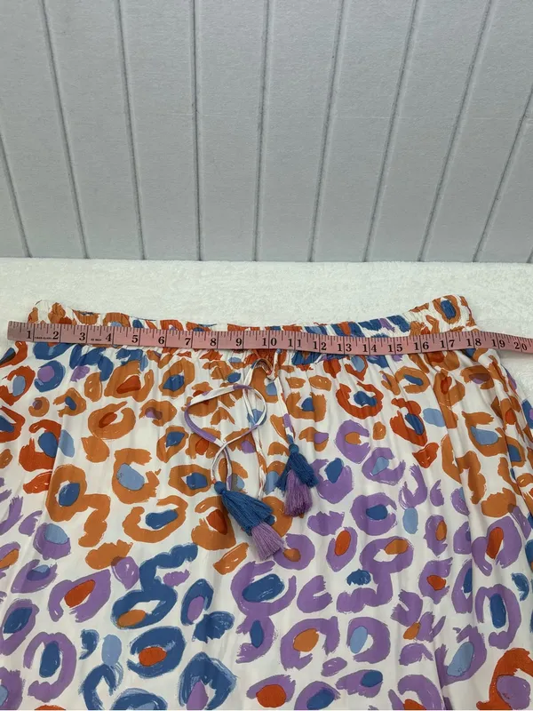 Anthropologie Farm Rio Vibrance Maxi Skirt Multicolor Leopard-Print Size XL - Image 8