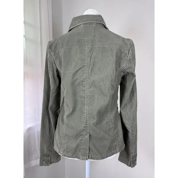Vintage ‘04 Old Navy Khaki Green Corduroy Single Breasted Blazer - Image 6