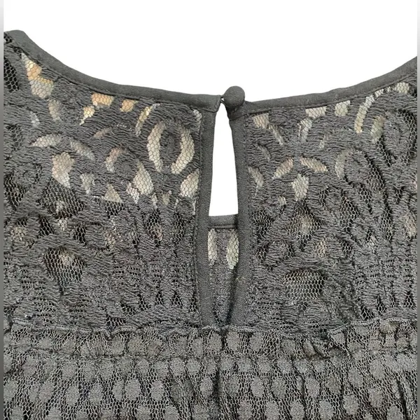 7 For All Mankind Black Sheer Ruffled Blouse with Bell Sleeves - Image 9