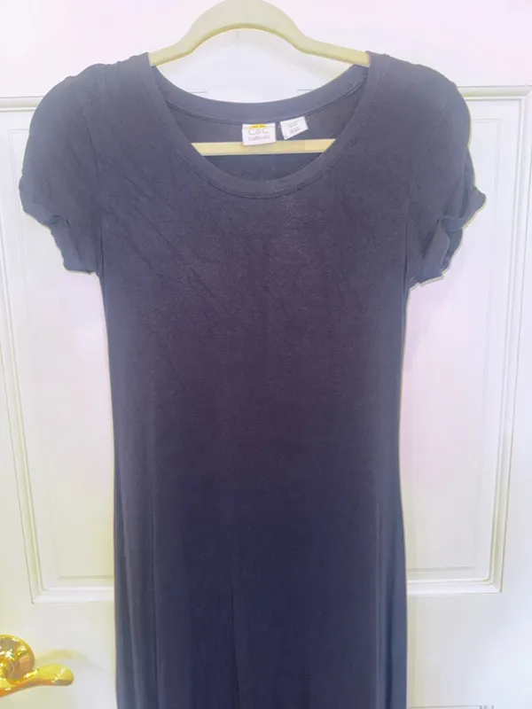 Classic navy Short-Sleeve Maxi Dress - Women's - Image 3