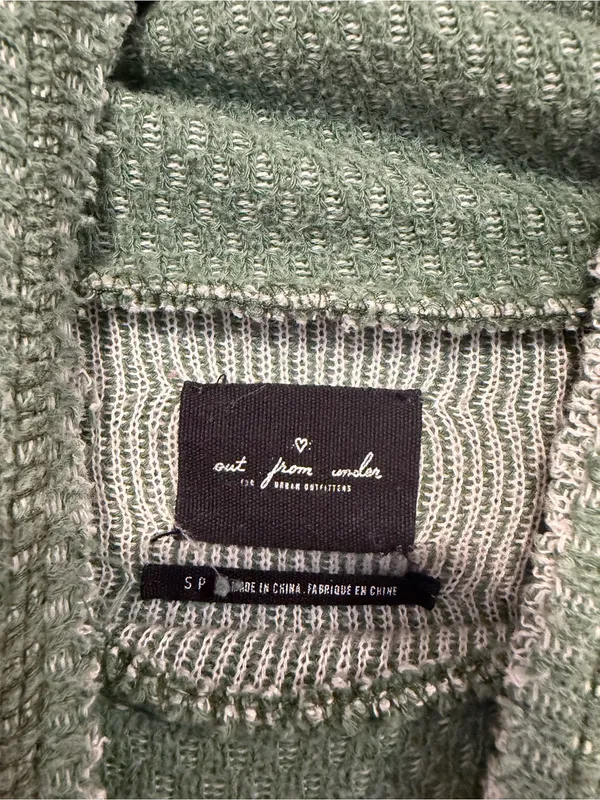 Urban‎ Outfitters Out from Under Cropped Textured Turtleneck Sweater Sage Green - Image 2