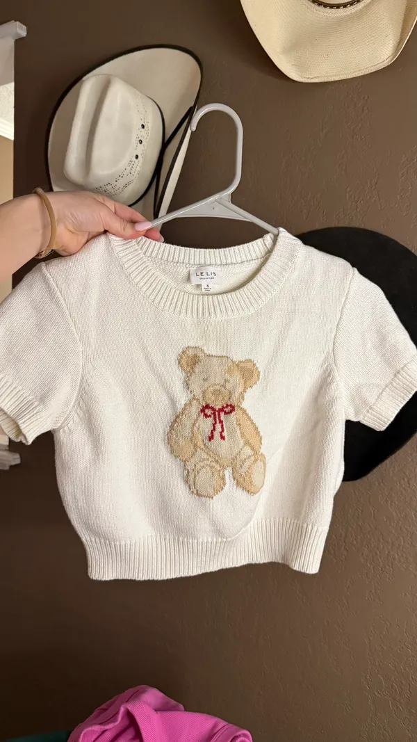These Three Boutique Teddy Bear Knit Shirt - Image 4