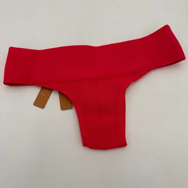 Skims Knit Swim Cheeky Bottom Magenta Hot Pink Swimsuit Size XXS - Image 3