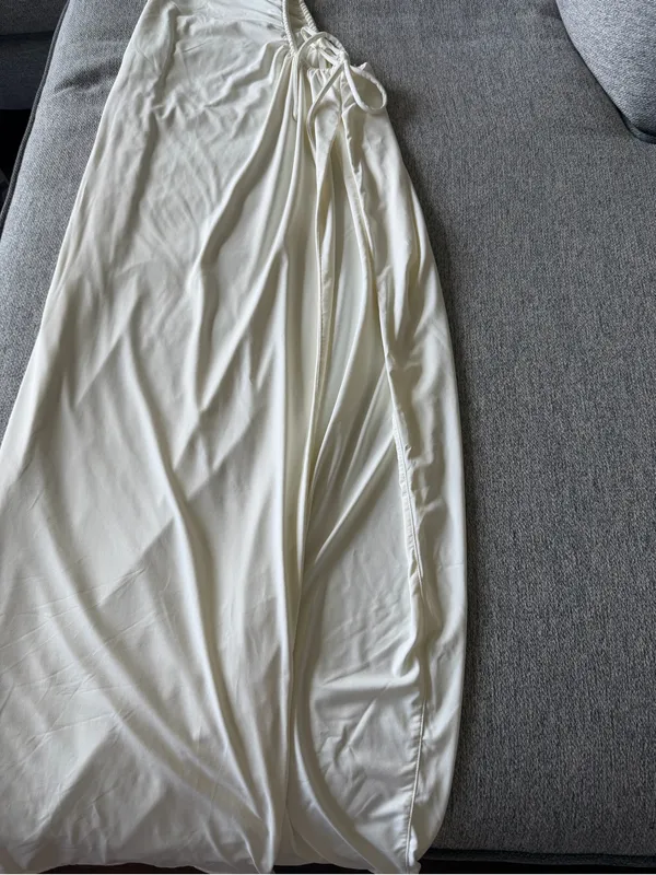 Babyboo White Maxi With Side Cutout and Tie - Image 2
