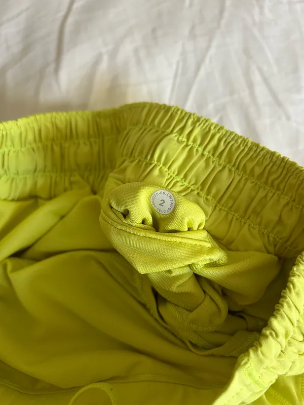 Highlight Yellow Lululemon Shorts - Image 2