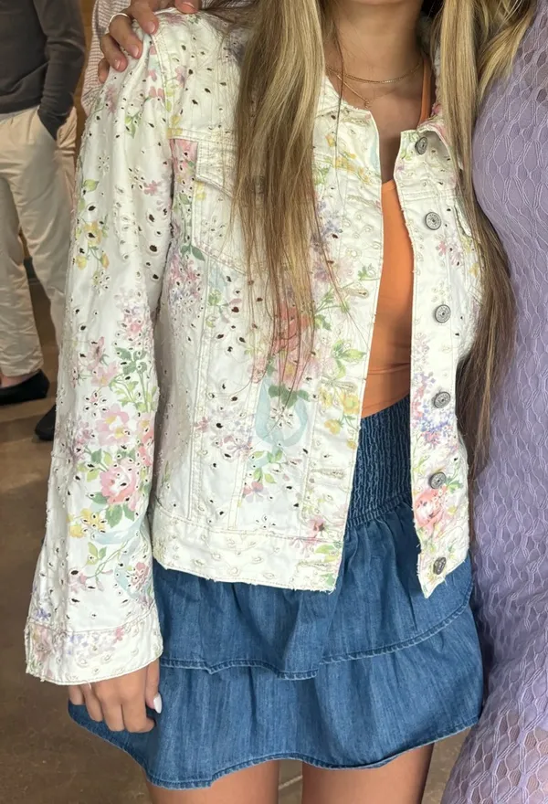 Ivy Jane floral denim jacket White Size M - Image 2