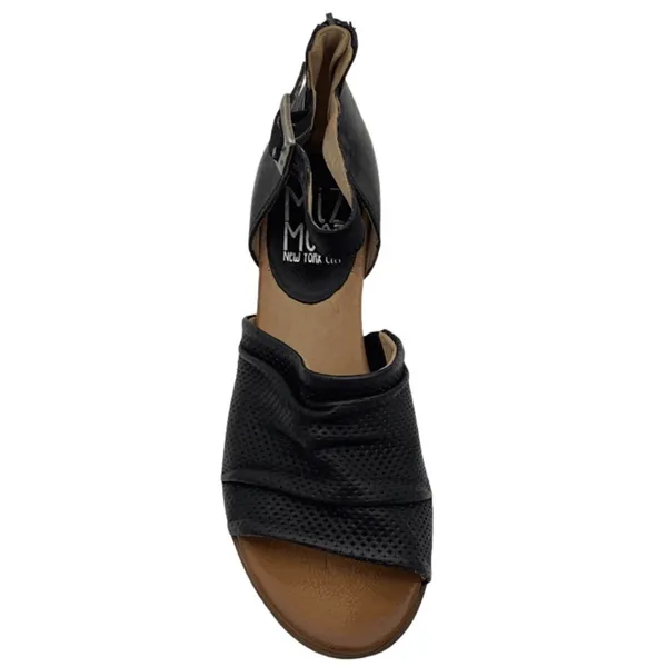 Miz Mooz Leather‎ Heeled Sandals Charley Black Size 36 US 5.5 - Image 2