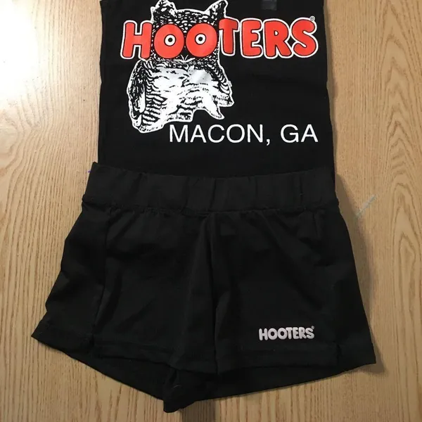 B27 #3 Hooters Girl Worn Uniform Tank/Shorts from Macon Georgia Size Xs/Xxs - Image 2