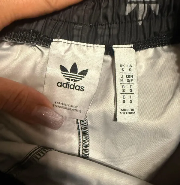 Adidas Originals black & white swim trunks - Image 3