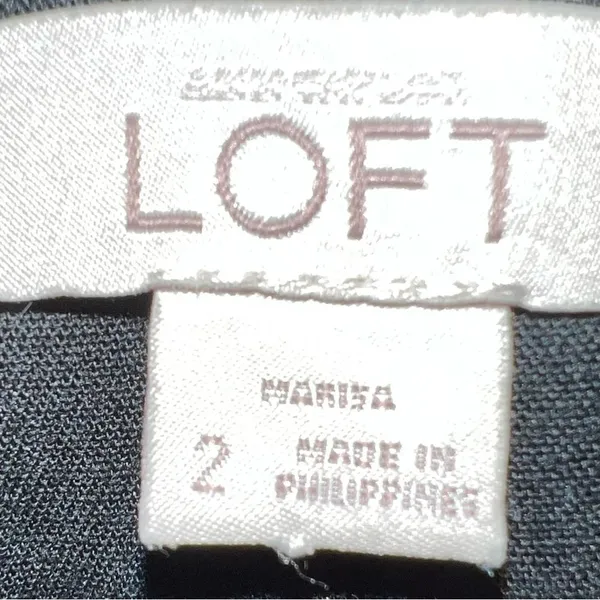 Loft black straight legged slacks - Image 5