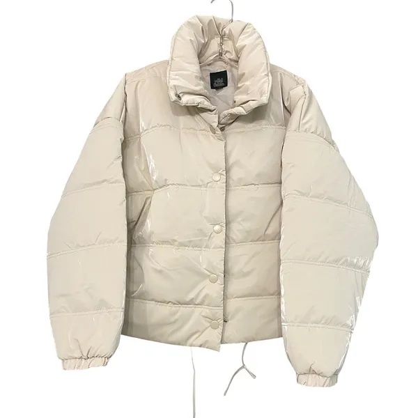 Wild Fable Iridescent Shine Duvet Puffer Jacket Womens M Y2K‎ Blue - Image 8