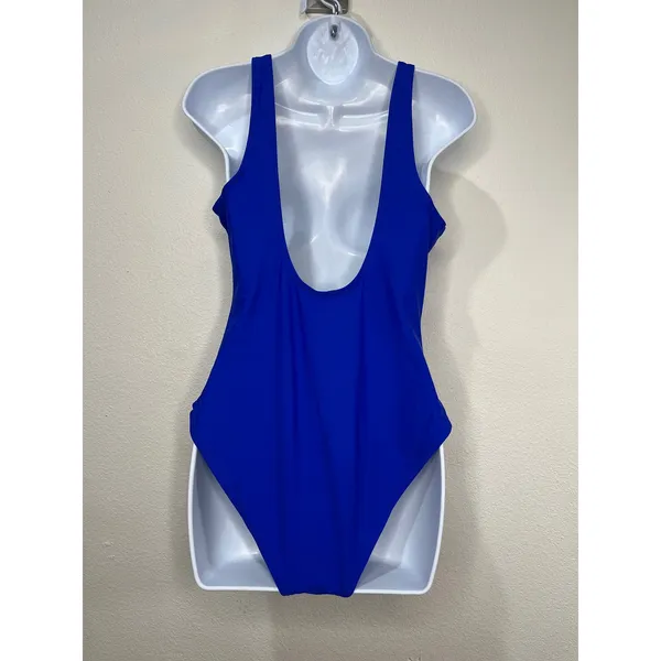 Leoparts‎ Womens Cobalt Blue One Piece Swimsuit Low Back Padded Size L US 8-10 - Image 4