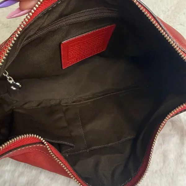 y2k Coach Red Convertible F12322 Hobo Shoulder Bag Crossbody - Image 8