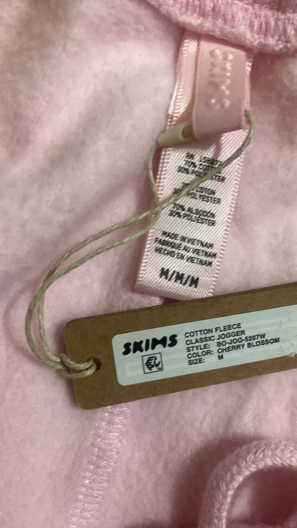SKIMS Cotton Fleece Joggers M - Image 6