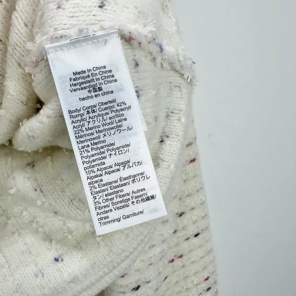 J.Crew Cropped Lady Jacket Marled Yarn Heather Ivory Wool Blend Preppy M NWT - Image 12