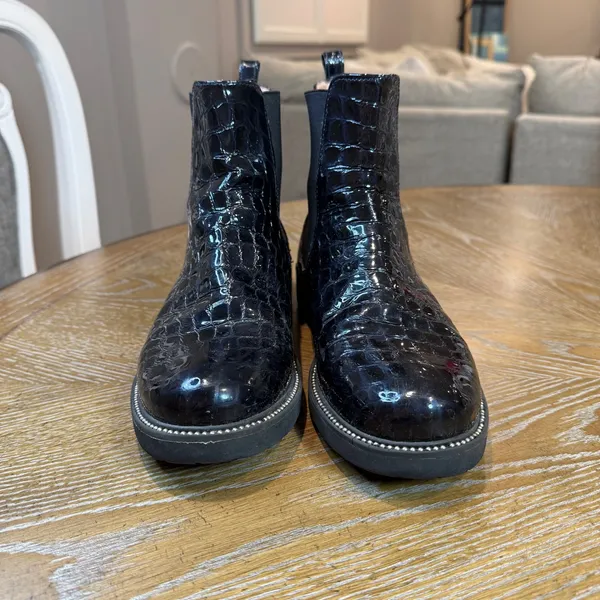 Twin-Set by Simona Barbieri Chelsea Boots Snakeskin Print Black‎ Size 40 US 9 - Image 2