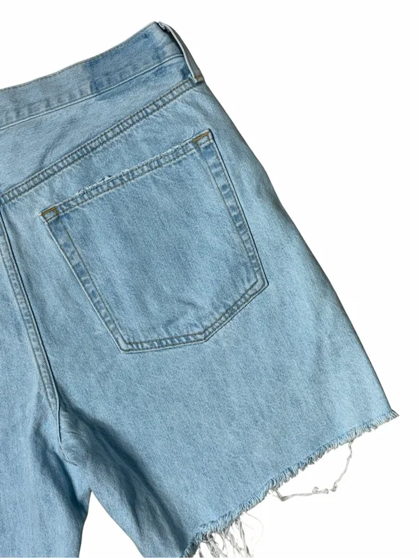 Etica Revolve Light Wash Distressed Denim Shorts Womens 30 - Image 7