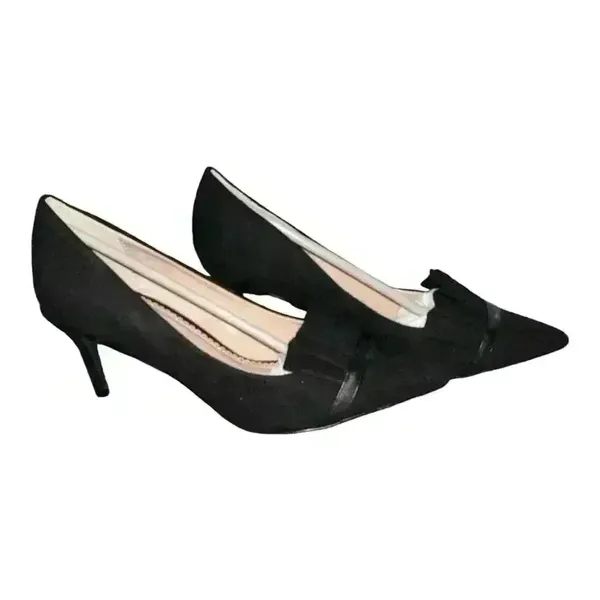 Journee Womens Black Ruffle Suede‎ Marek Pumps, Size 7 - Image 3