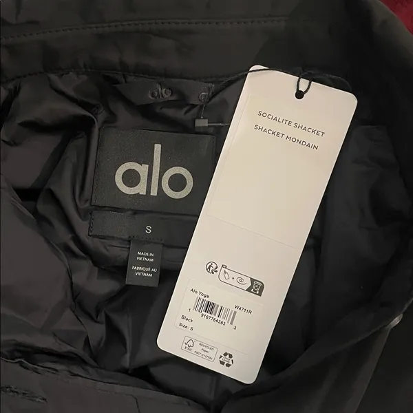 ALO Yoga NWT Socialite Shacket Jacket in Black Oversized Fit with Pockets Size S - Image 11