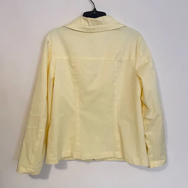Studio Works Lightweight Full Zip Wind Breaker Jacket Coat Light Yellow Size S - Image 3