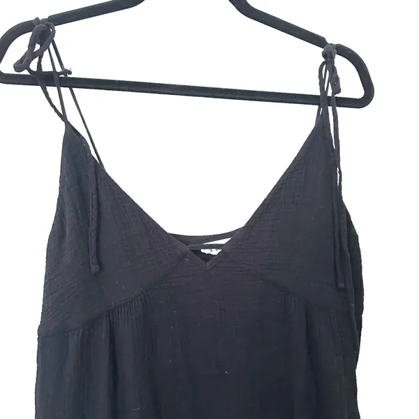 LACAUSA Thea‎ Slip Tank Midi Dress Black Sz Small - Image 3
