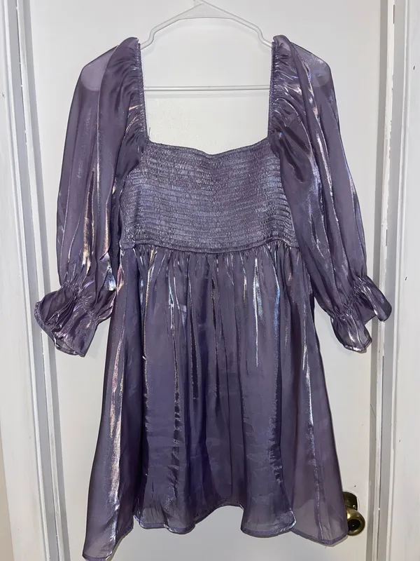 Purple dress Size L - Image 4