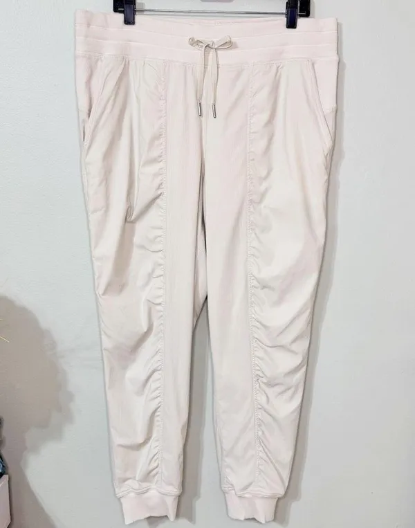 Lululemon Dance Studio Joggers Bone Off White Size 14 Like New - Image 4