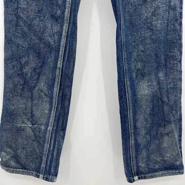 BDG Urban Outfitters Straight Leg‎ Cowboy Jean Metallic Mid Rise Women's Size 25 - Image 4