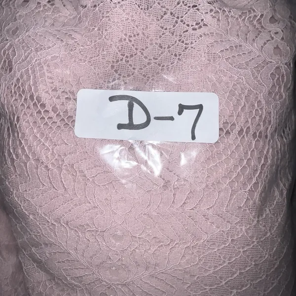 NSR Blush Pink Midi Fit‎ & Flare Lace Crochet Dress Size XL Sleeveless Floral - Image 12